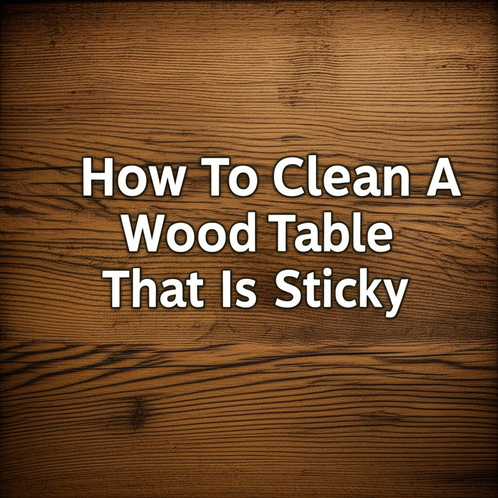 How To Clean A Wood Table That Is Sticky