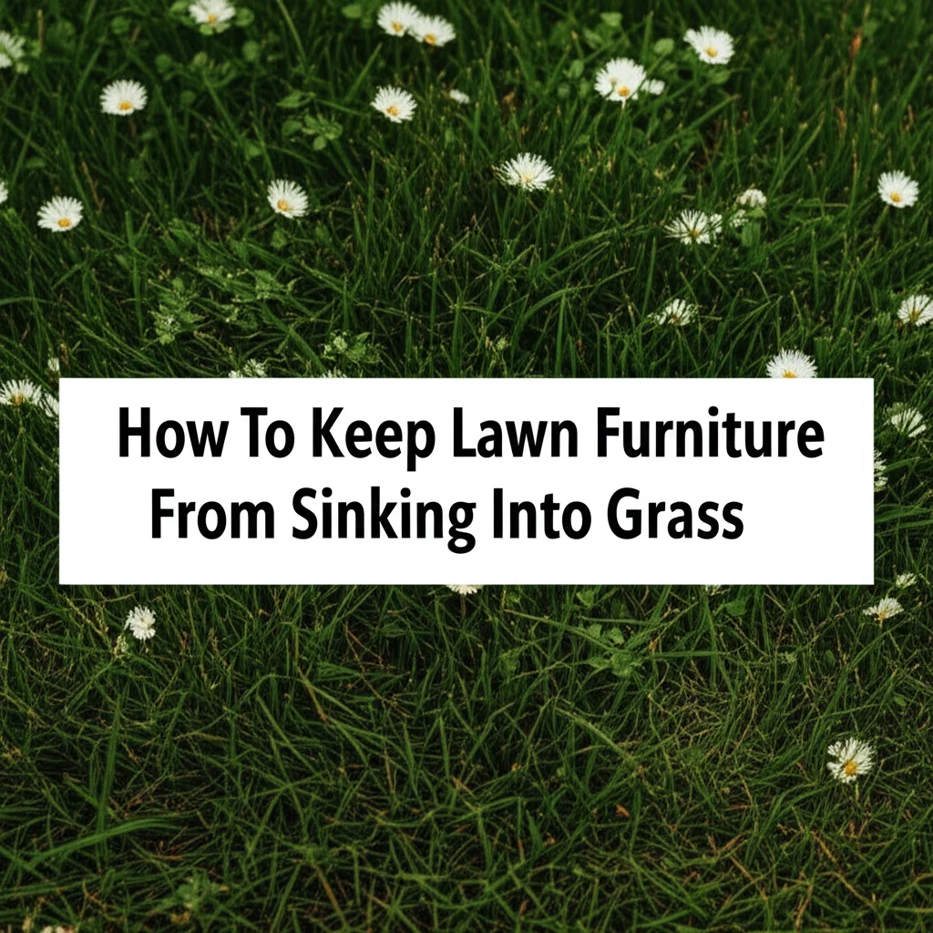 How To Keep Lawn Furniture From Sinking Into Grass