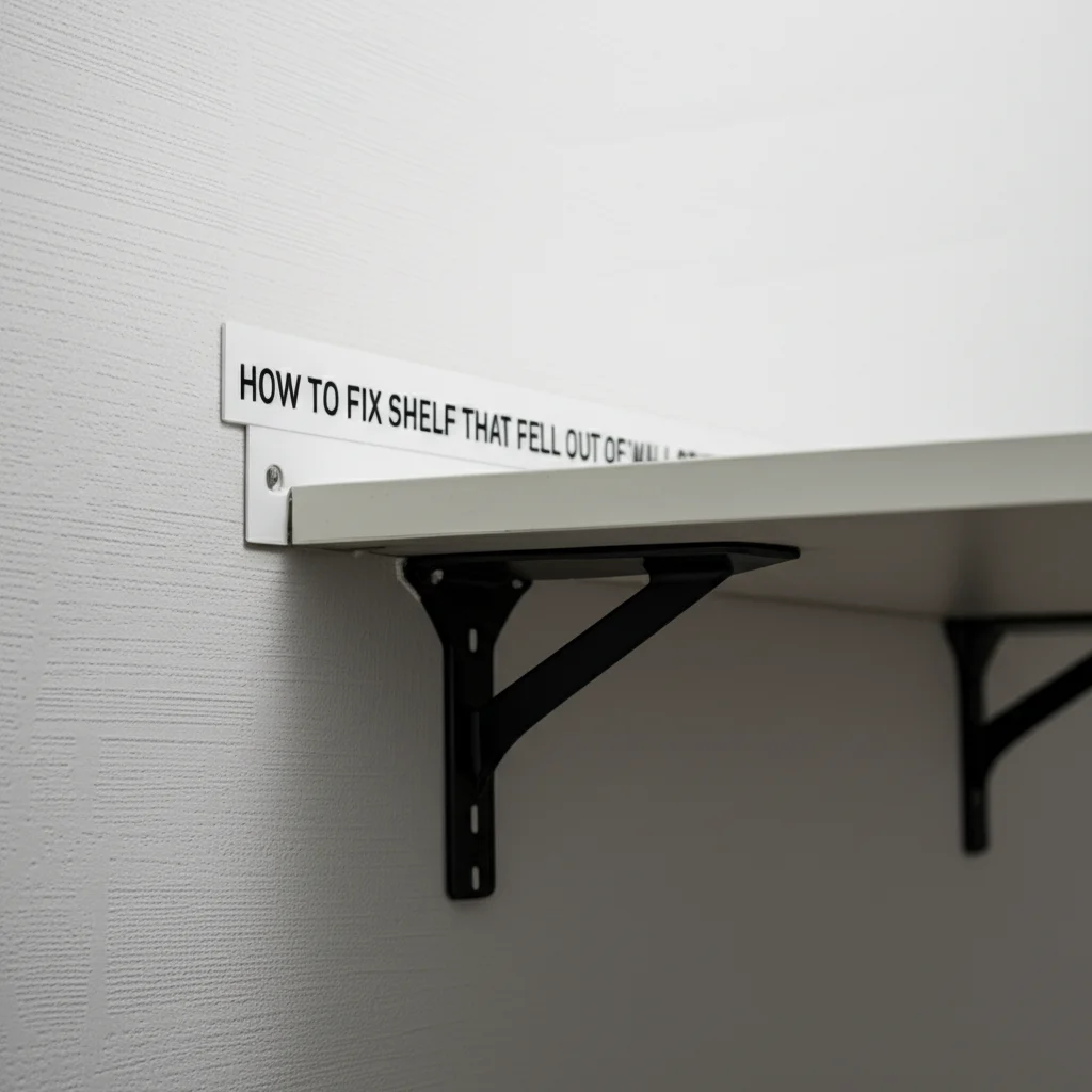 How To Fix Shelf That Fell Out Of Wall