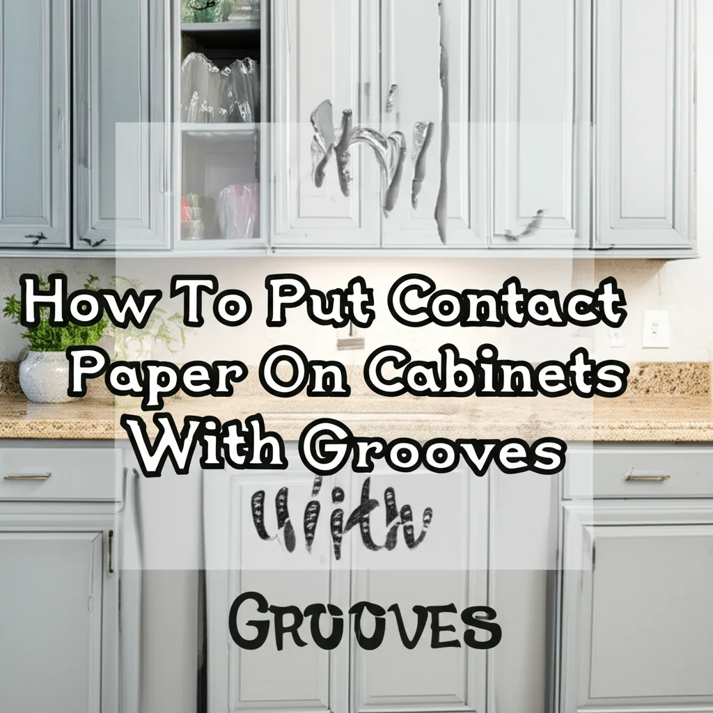 How To Put Contact Paper On Cabinets With Grooves