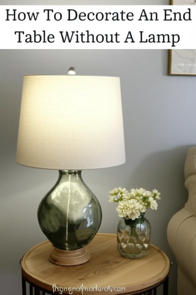 How To Decorate An End Table Without A Lamp