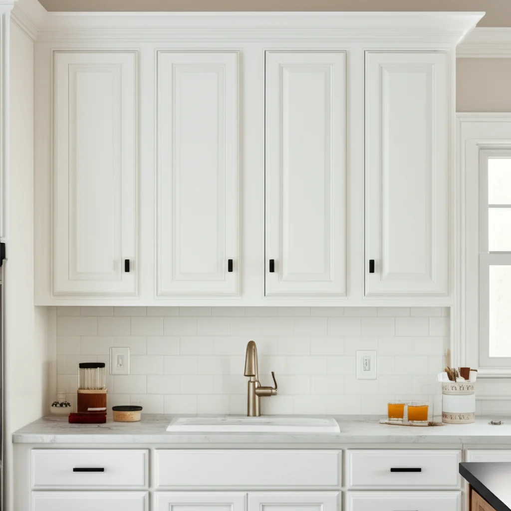 How To Paint Oak Cabinets White Without Grain Showing