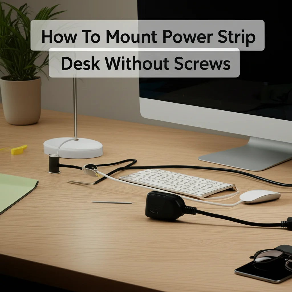 How To Mount Power Strip To Desk Without Screws