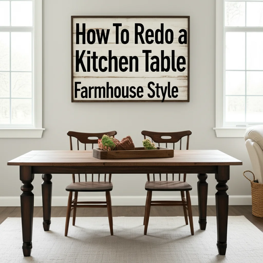 How To Redo A Kitchen Table Farmhouse Style