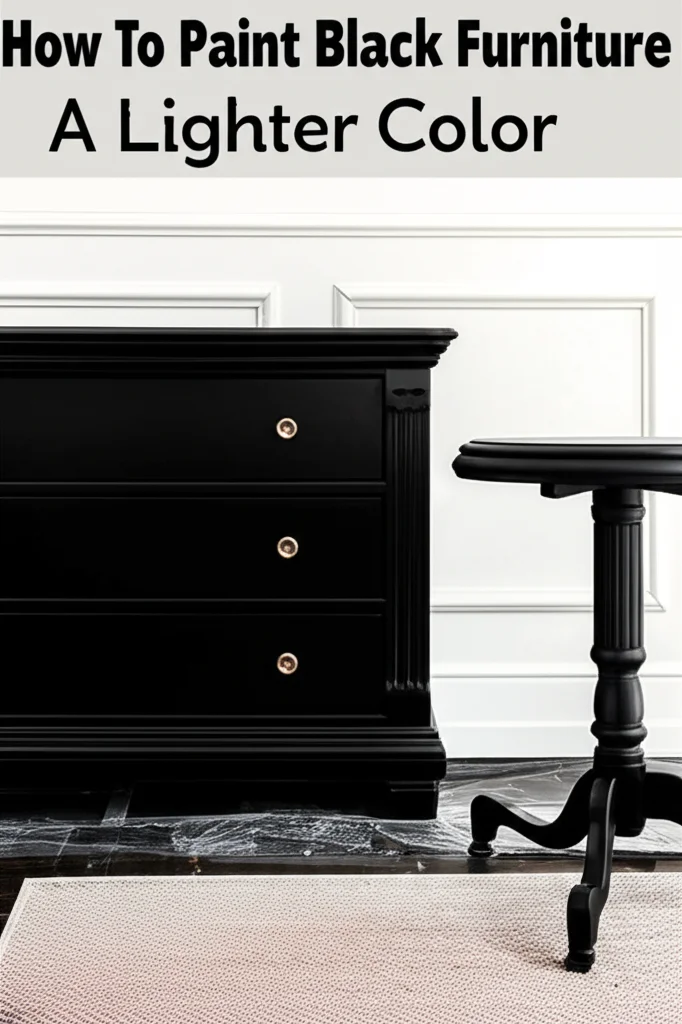 How To Paint Black Furniture A Lighter Color