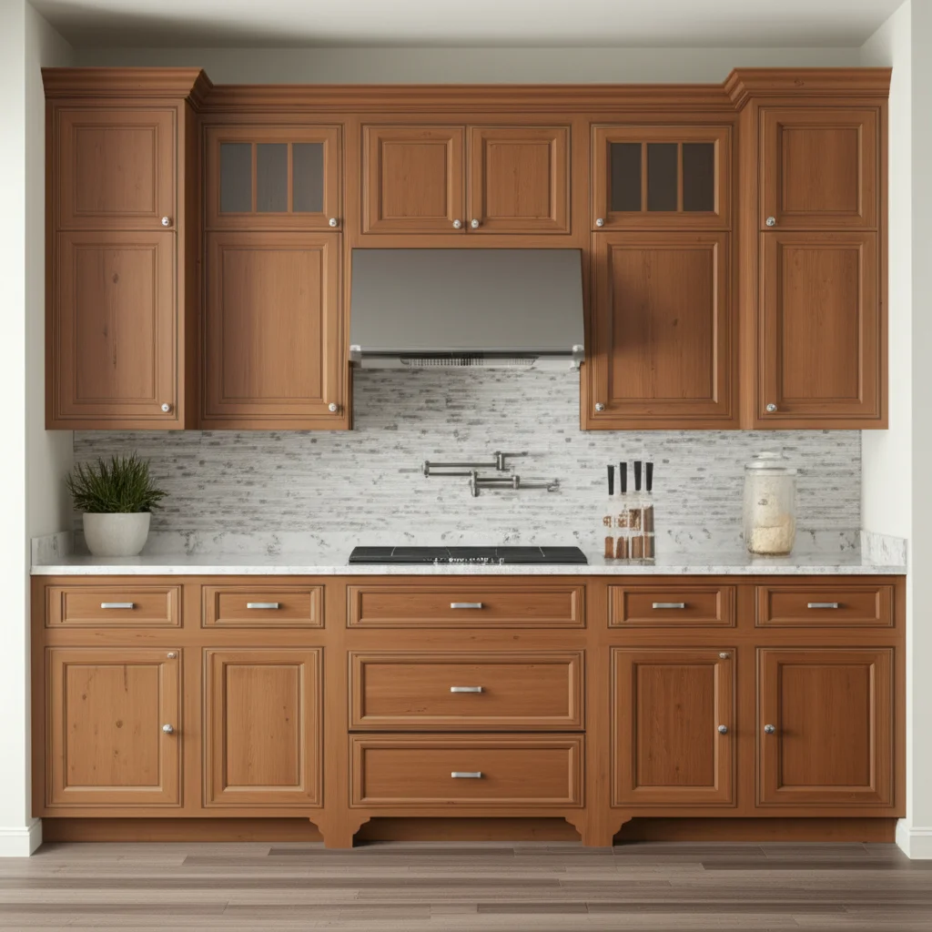 How To Make Brown Cabinets Look Modern 2