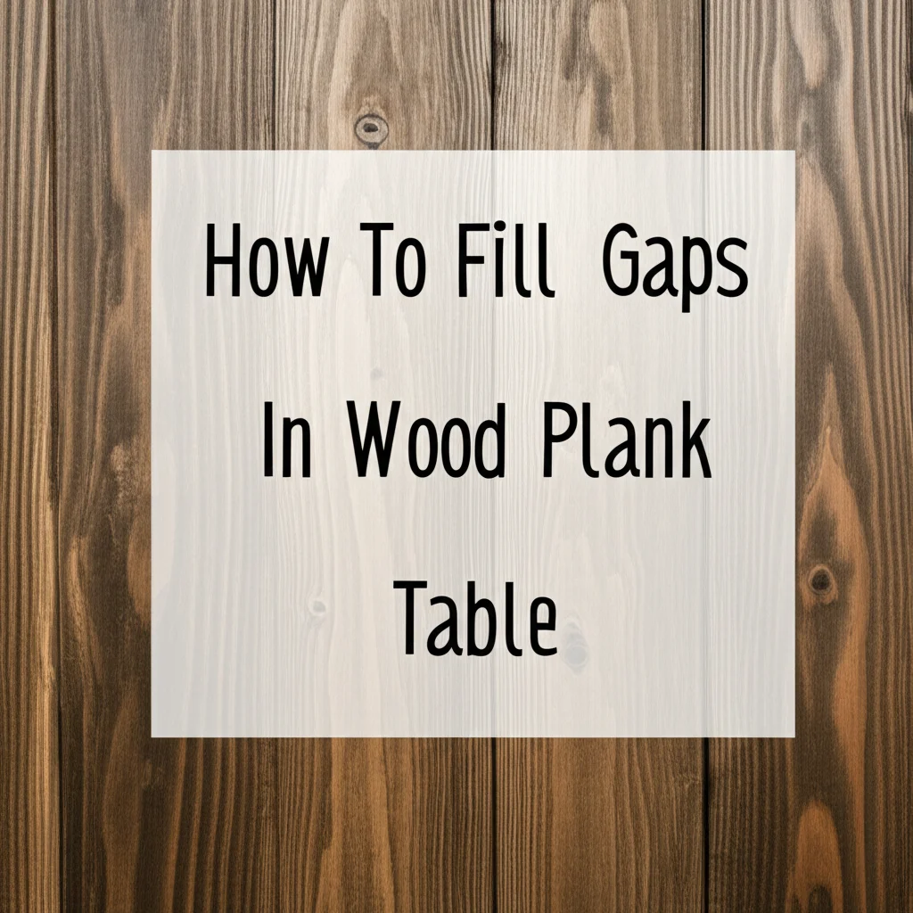 How To Fill Gaps In Wood Plank Table