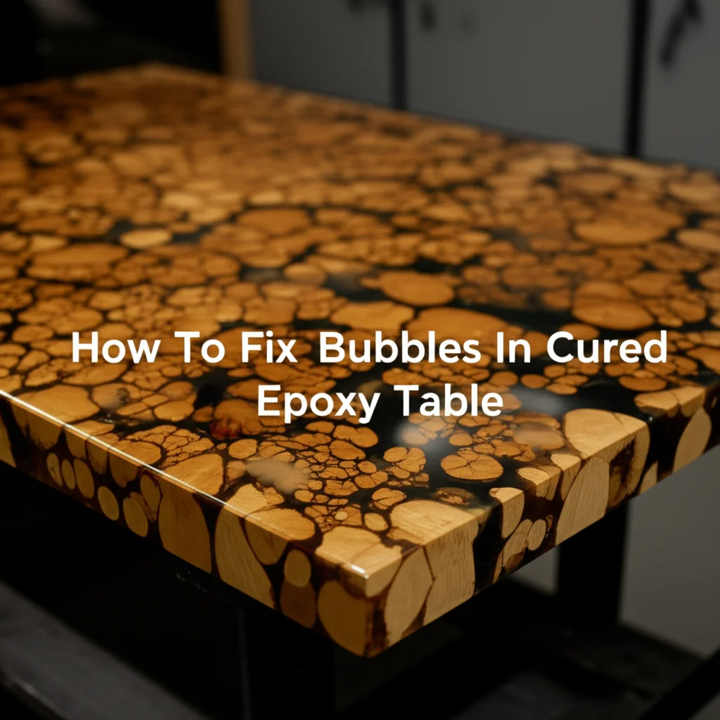 How To Fix Bubbles In Cured Epoxy Table