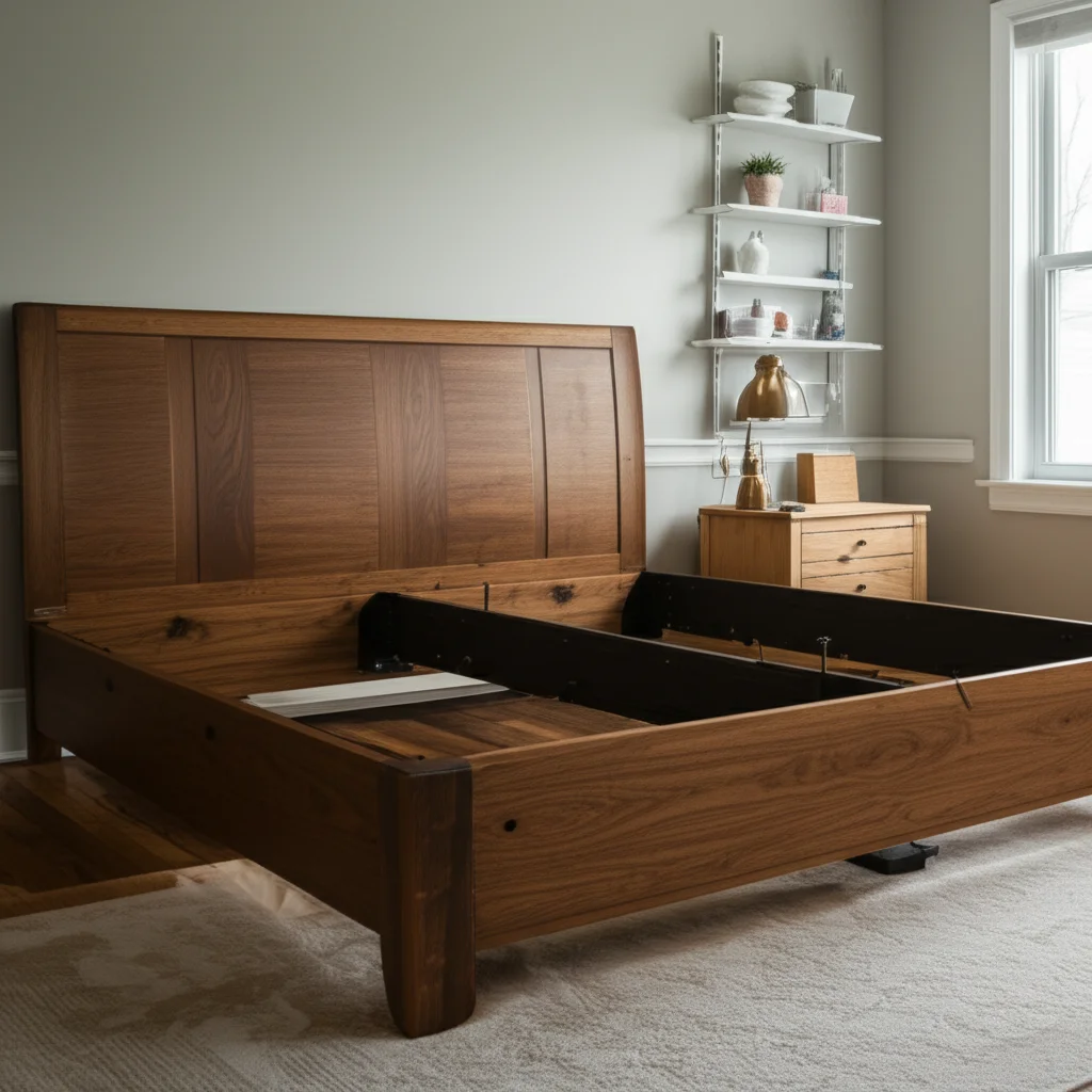 How To Fix A Wooden Bed Frame Rail