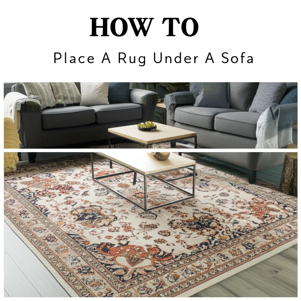 How To Place A Rug Under A Sofa
