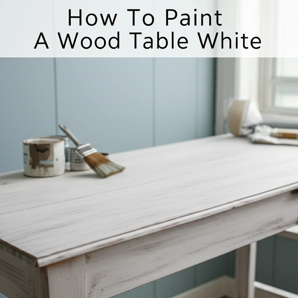 How To Paint A Wood Table White