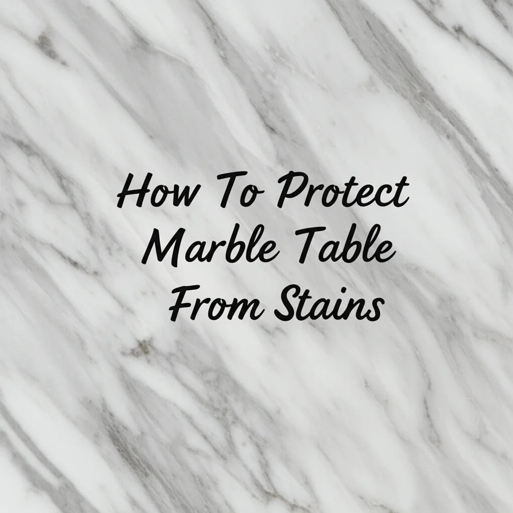 How To Protect Marble Table From Stains