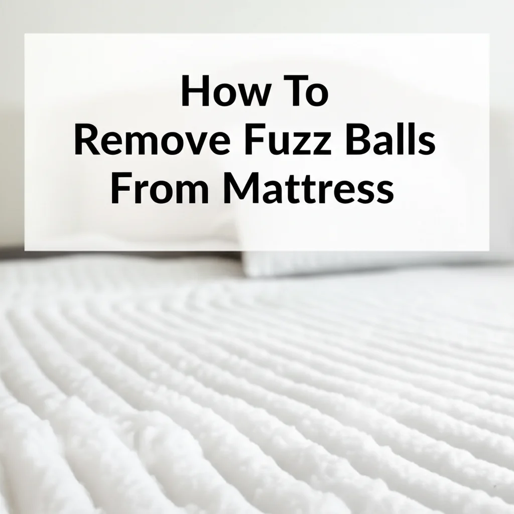 How To Remove Fuzz Balls From Mattress