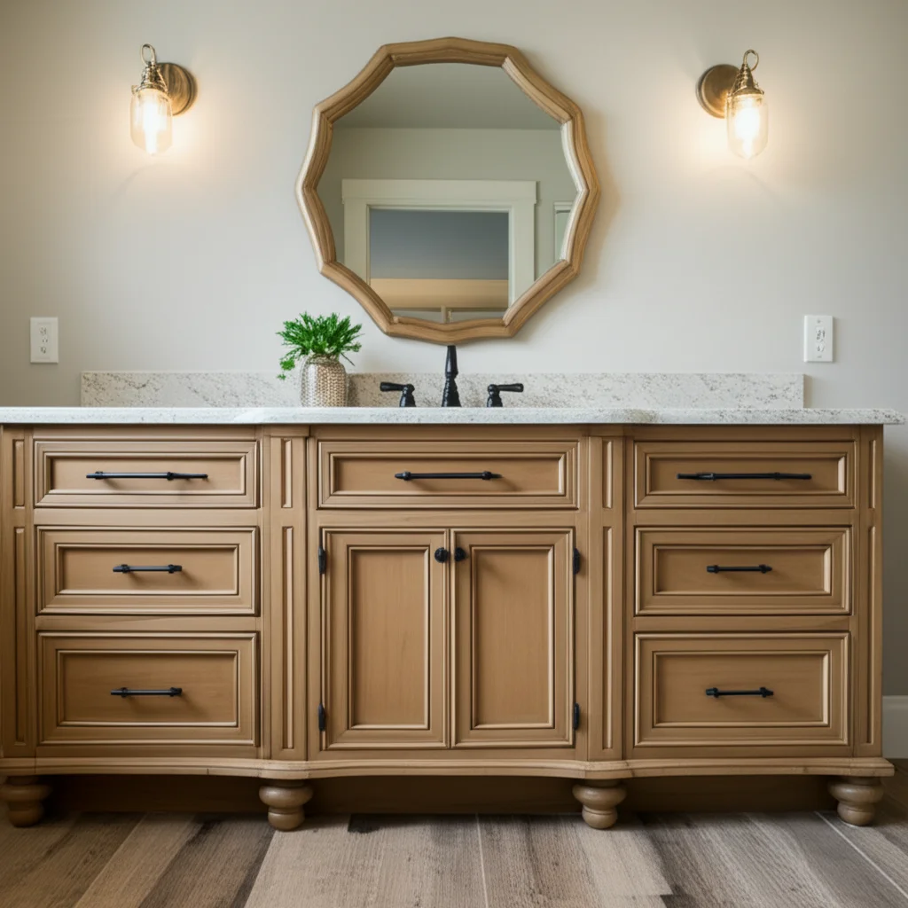 How To Refinish A Wood Vanity