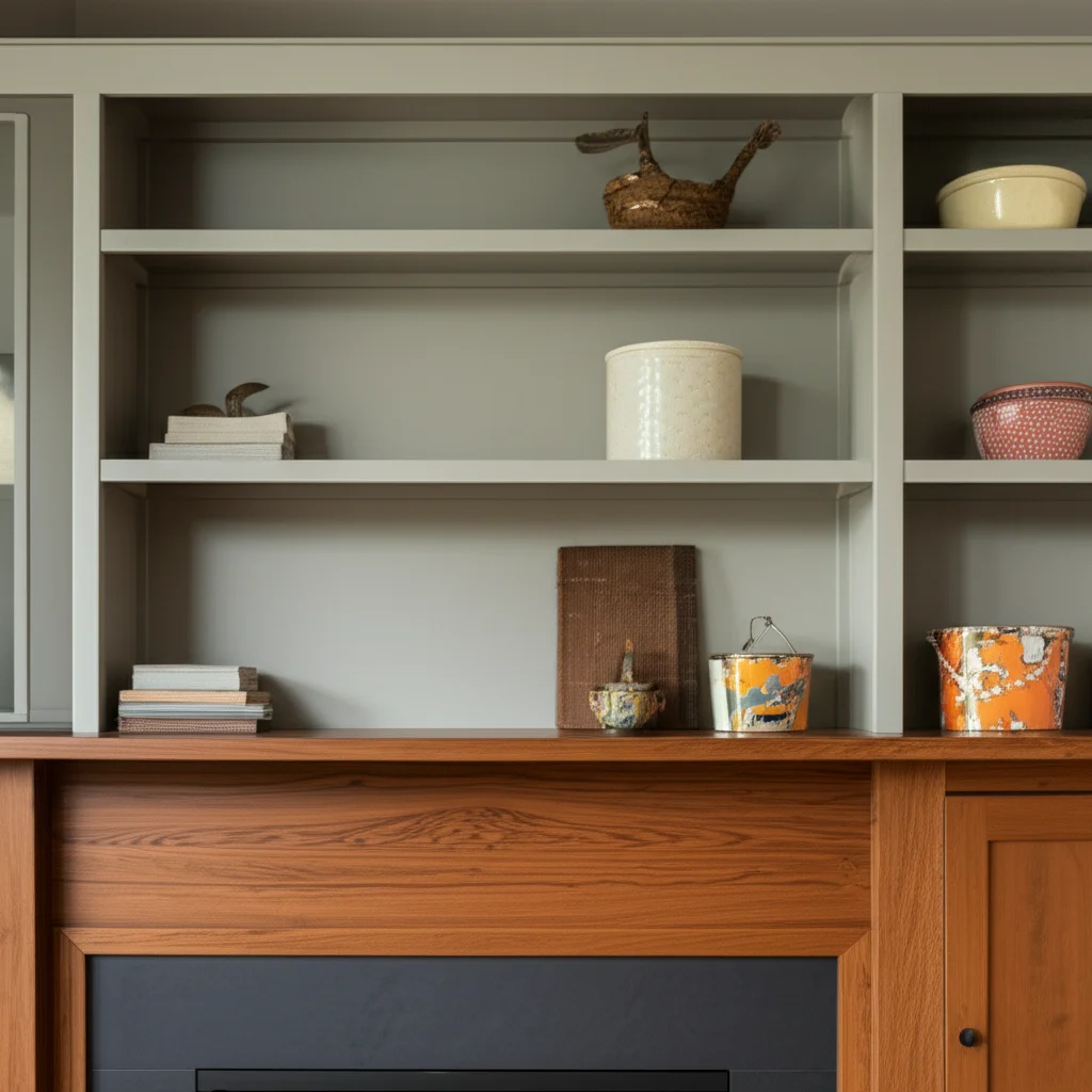 How To Paint Built In Bookshelves