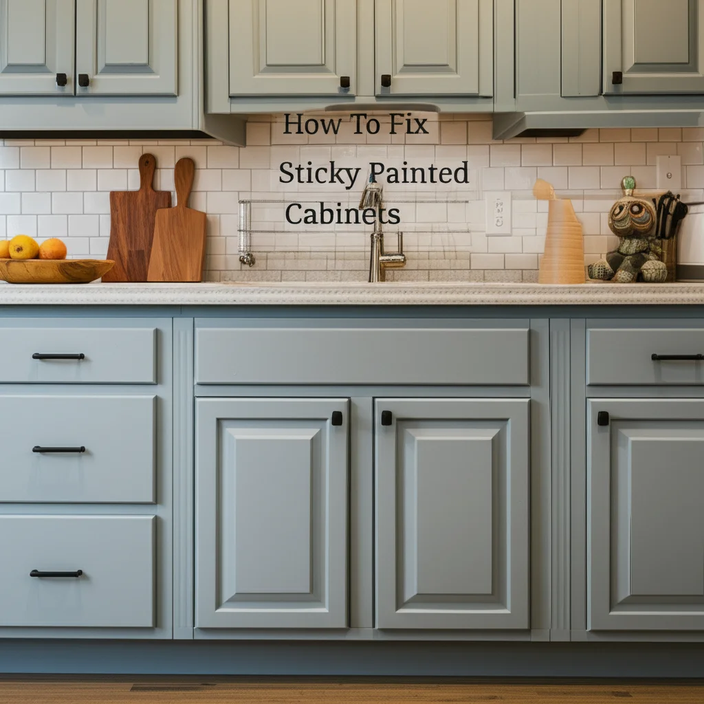 How To Fix Sticky Painted Cabinets