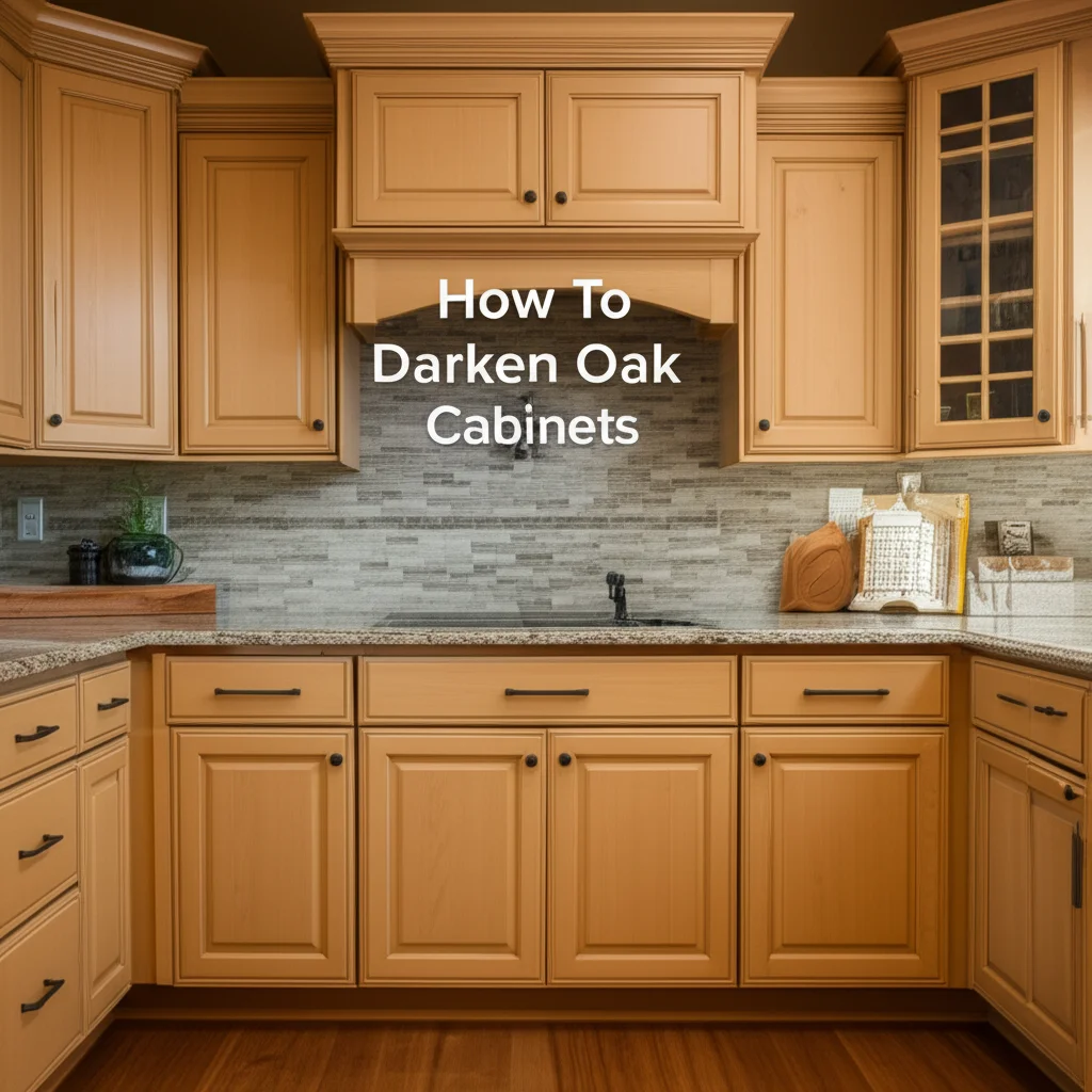 How To Darken Oak Cabinets