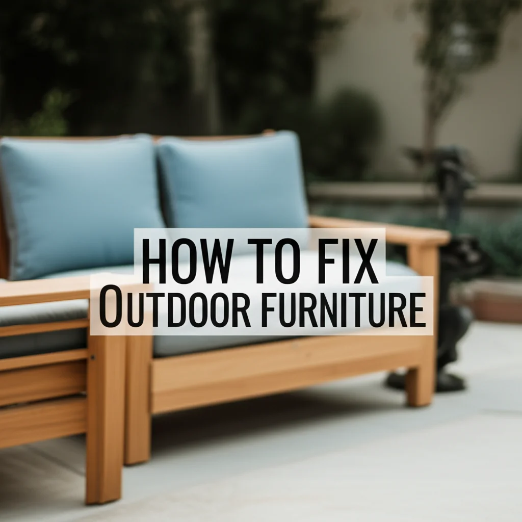 How To Fix Outdoor Furniture