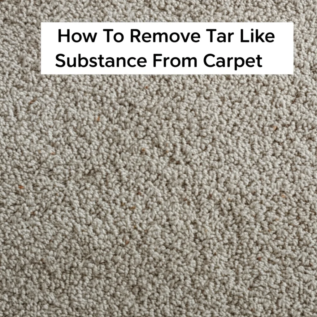 How To Remove Tar Like Substance From Carpet