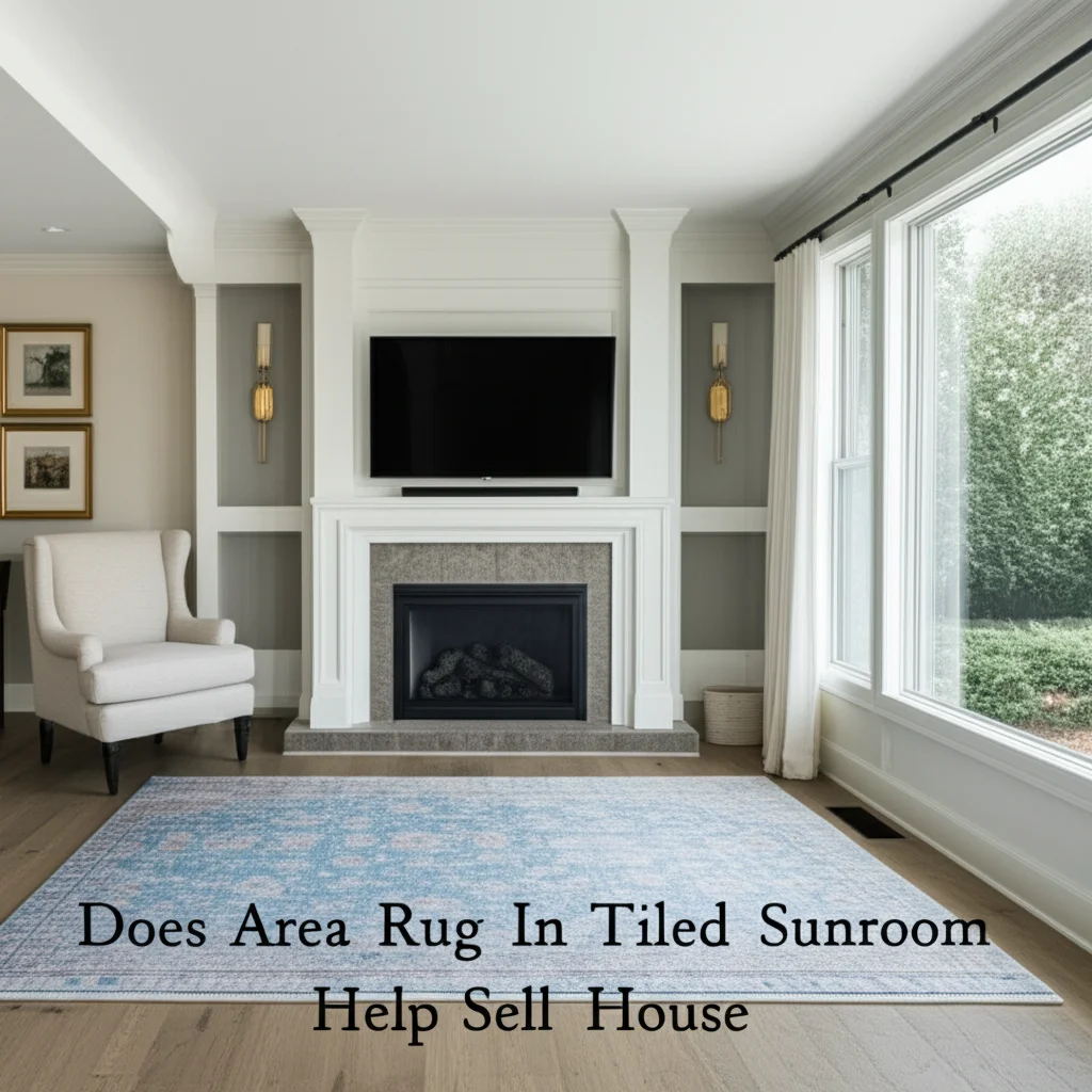 Does Area Rug In Tiled Sunroom Help Sell House