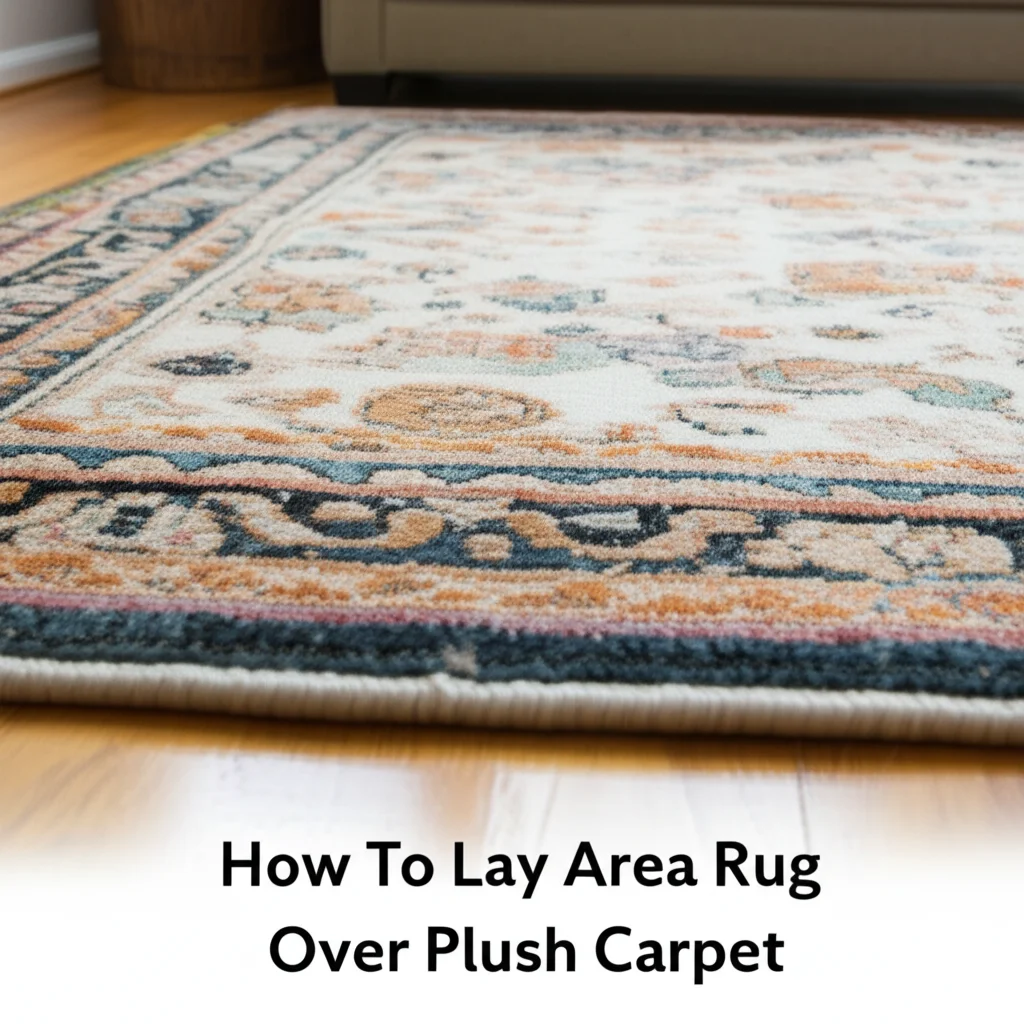 How To Lay Area Rug Over Plush Carpet