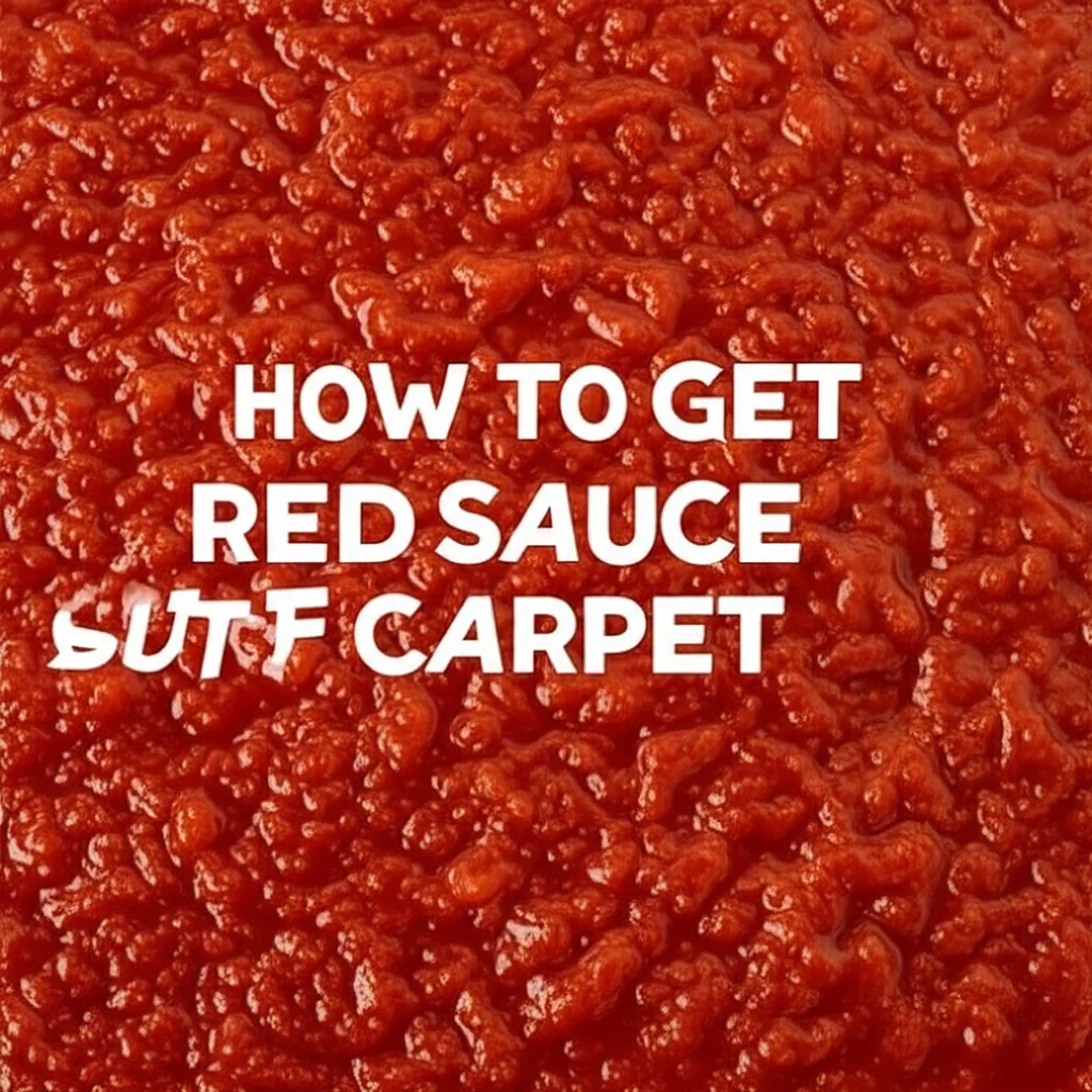 How To Get Red Sauce Out Of Carpet