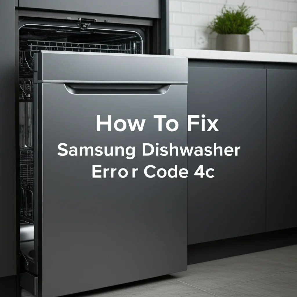 How To Fix Samsung Dishwasher Error Code 4c