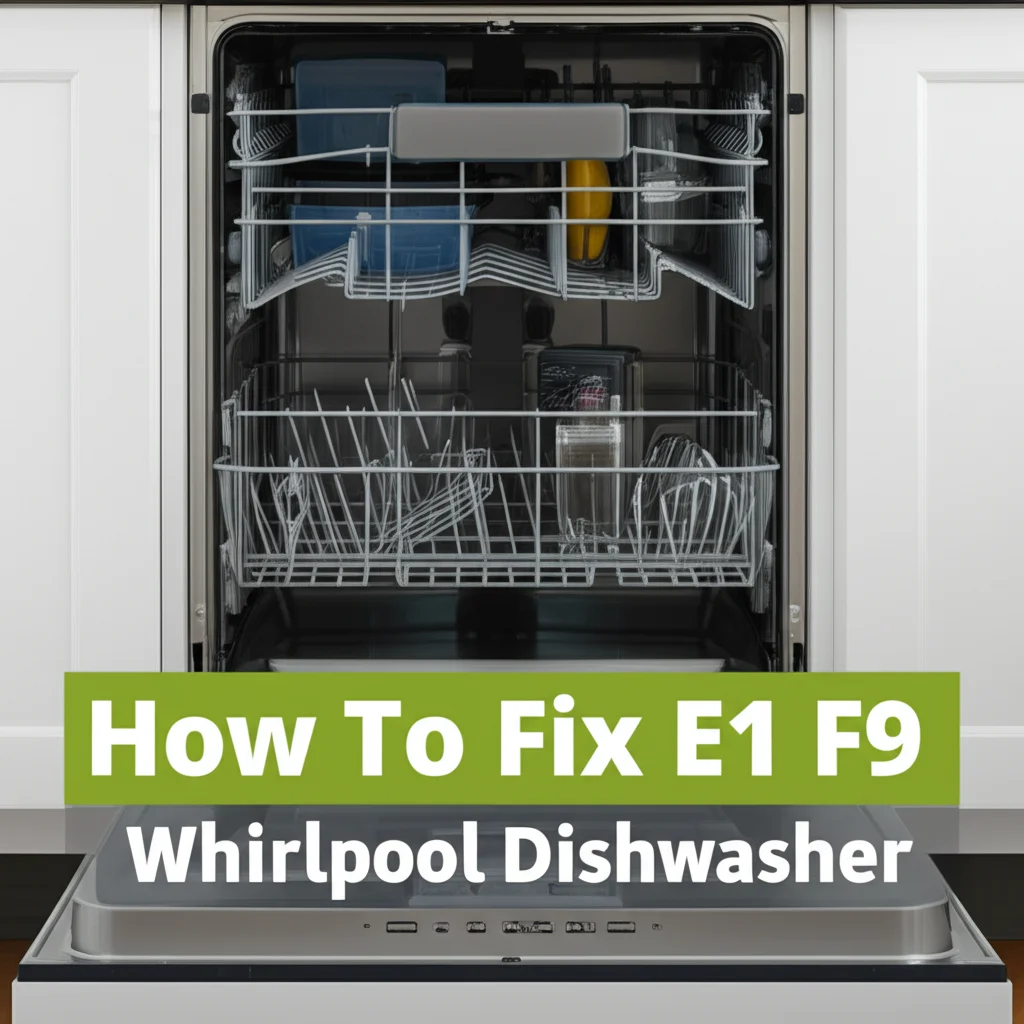 How To Fix E1 F9 Whirlpool Dishwasher
