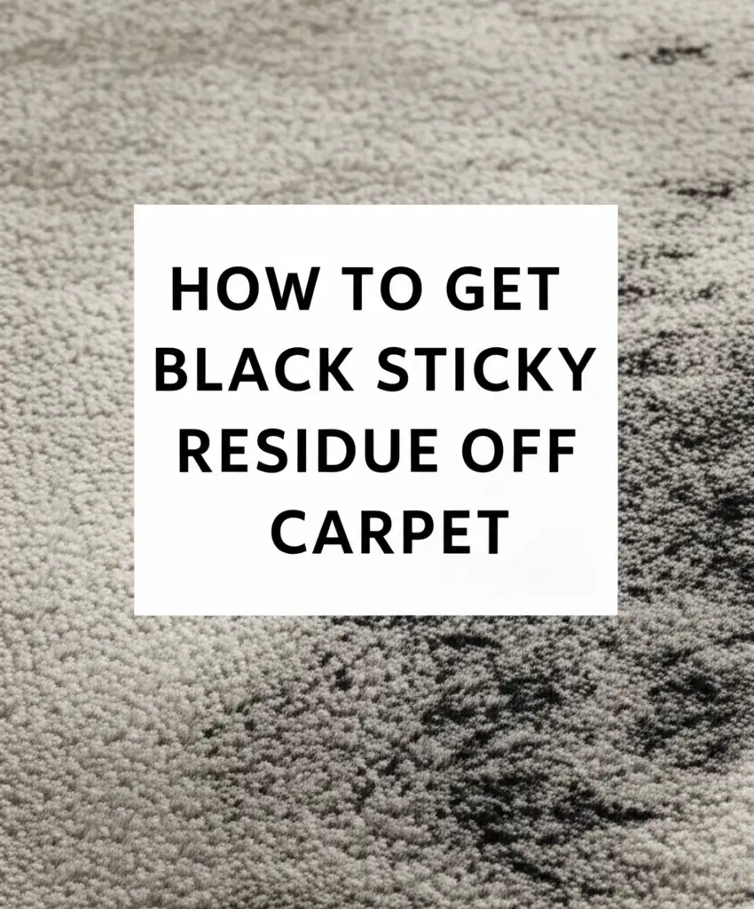 How To Get Black Sticky Residue Off Carpet