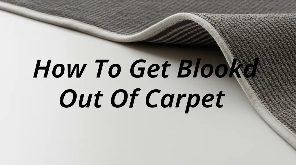 How To Get Blookd Out Of Carpet