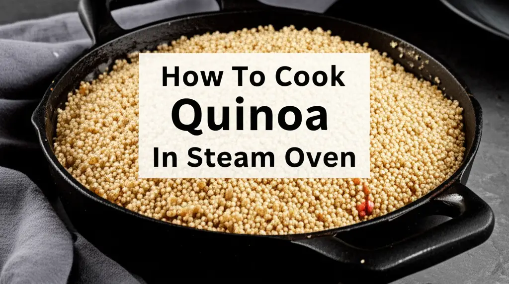 How To Cook Quinoa In Steam Oven