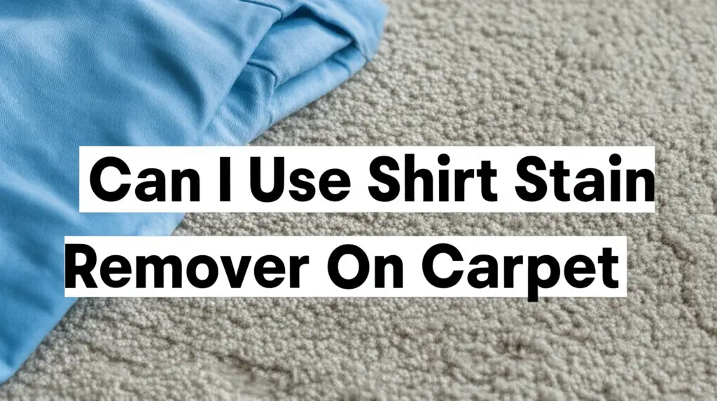 Can I Use Shirt Stain Remover On Carpet