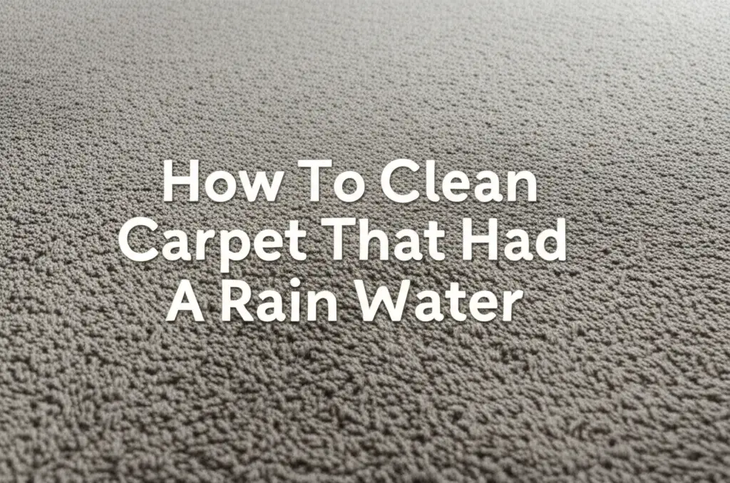 How To Clean Carpet That Had A Rain Water