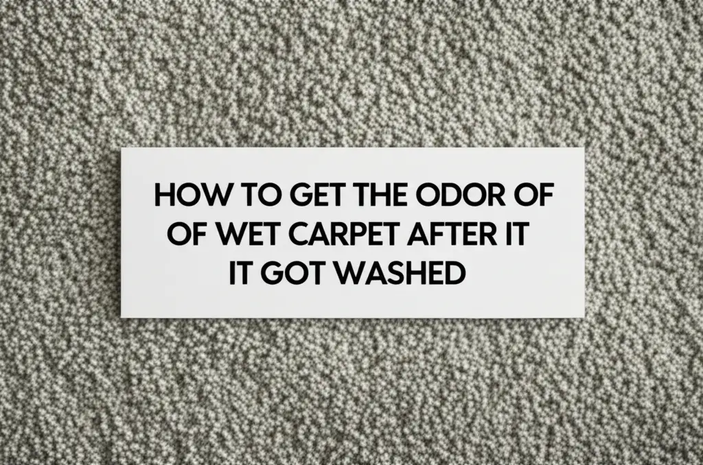 How To Get The Odor Of Wet Carpet After It Got Washed