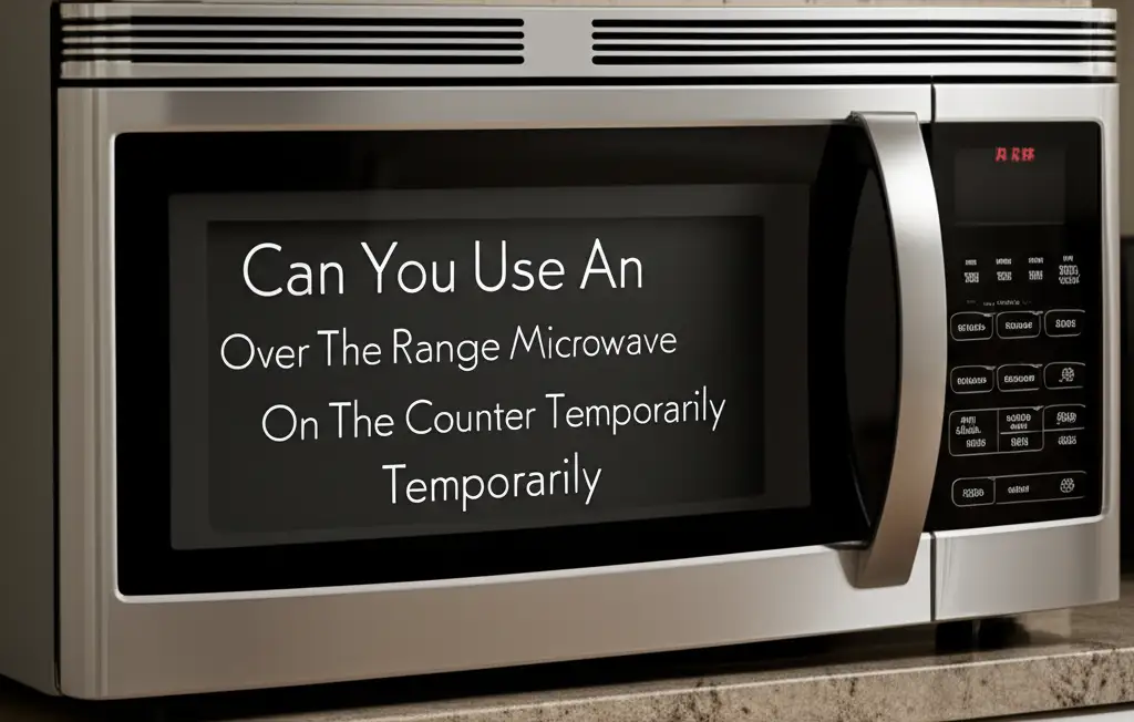 Can You Use An Over The Range Microwave On The Counter Temporarily