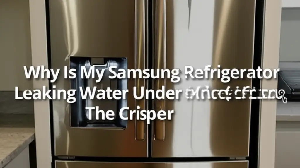 Why Is My Samsung Refrigerator Leaking Water Under The Crisper Drawer
