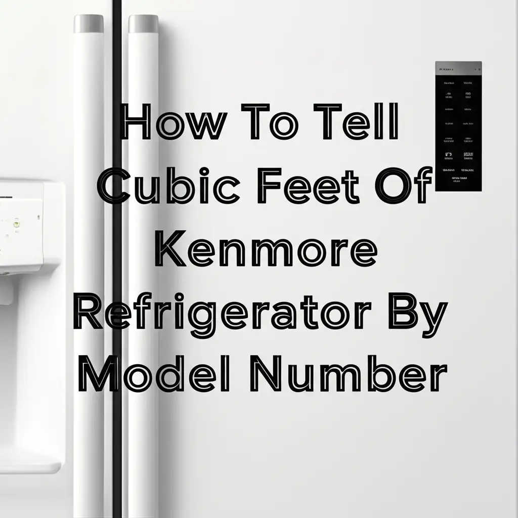 How To Tell Cubic Feet Of Kenmore Refrigerator By Model Number