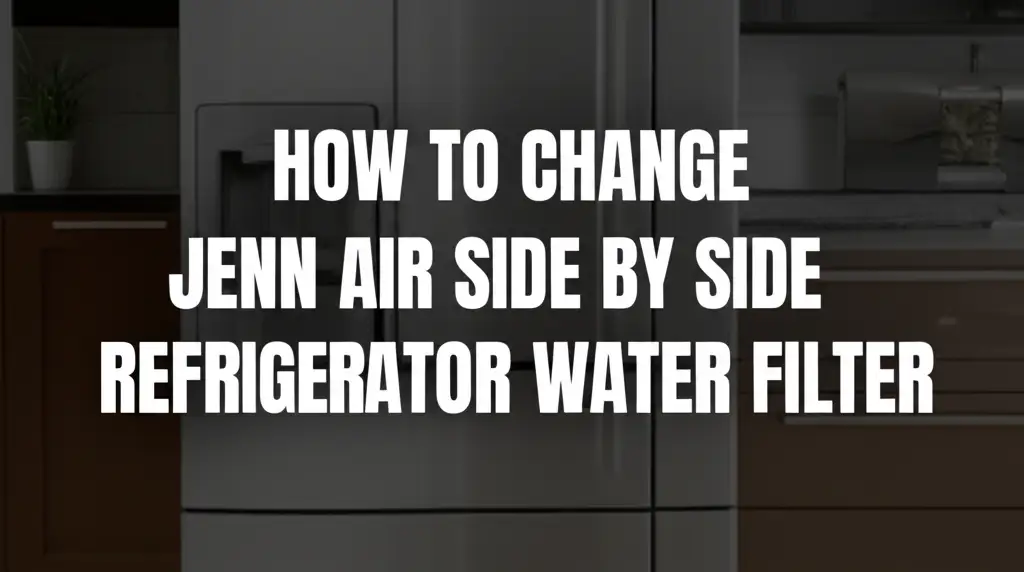 How To Change Jenn Air Side By Side Refrigerator Water Filter