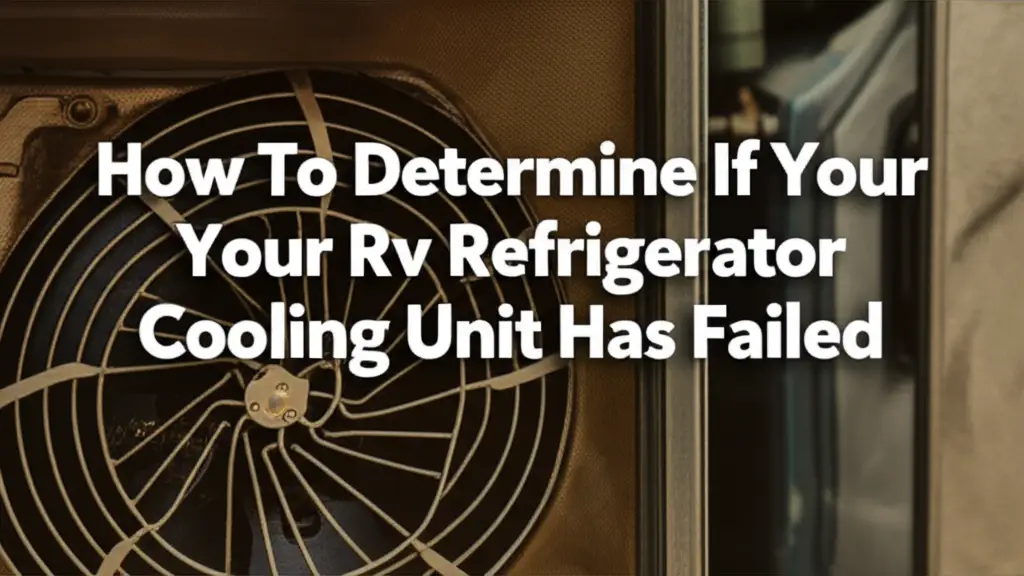 How To Determine If Your Rv Refrigerator Cooling Unit Has Failed