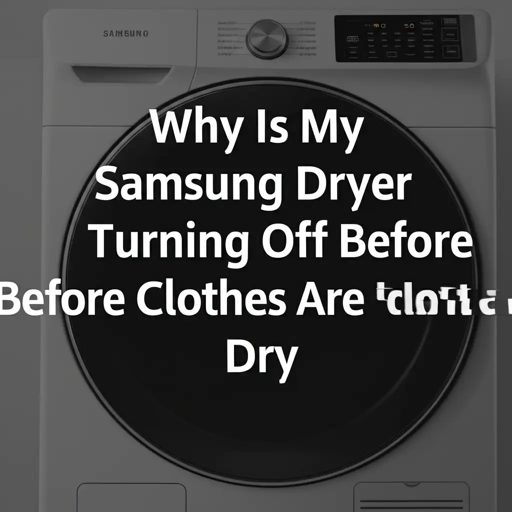 Why Is My Samsung Dryer Turning Off Before Clothes Are Dry