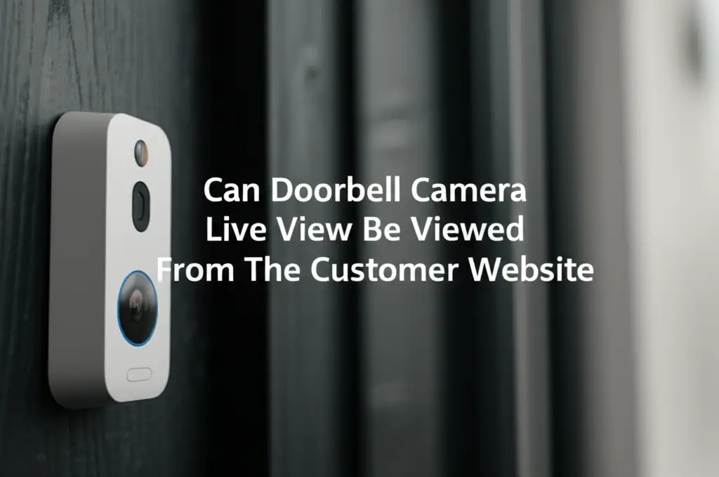 Can Doorbell Camera Live View Be Viewed From The Customer Website