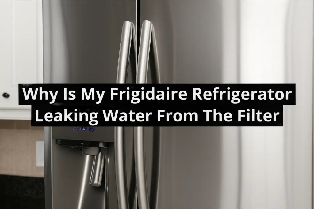 Is your Frigidaire refrigerator leaking water from the filter? Discover common causes like improper installation, cracked housing, or supply line issues. Get DIY fixes.
