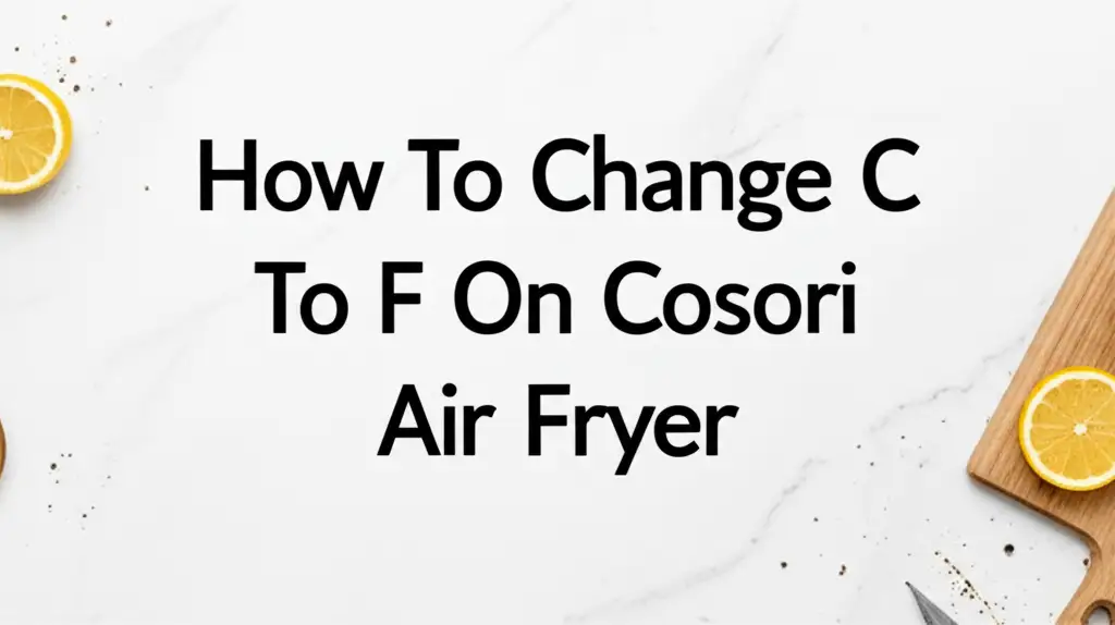 How To Change C To F On Cosori Air Fryer