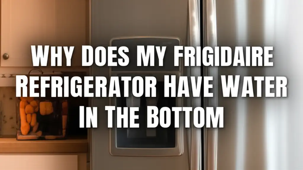Why Does My Frigidaire Refrigerator Have Water In The Bottom