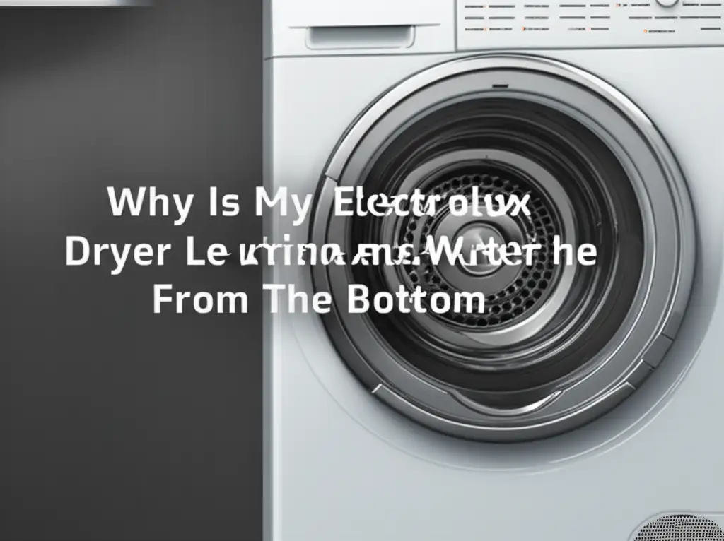 Why Is My Electrolux Dryer Leaking Water From The Bottom