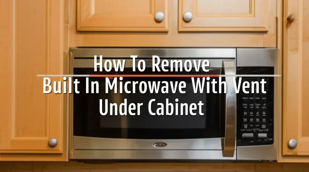 How To Remove Built In Microwave With Vent Under Cabinet
