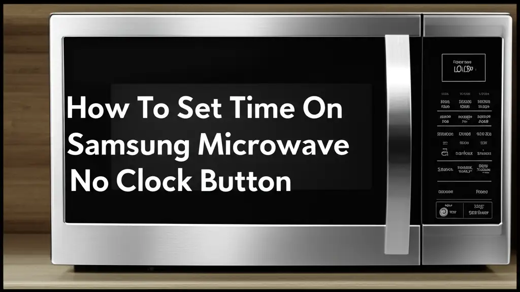 How To Set Time On Samsung Microwave No Clock Button
