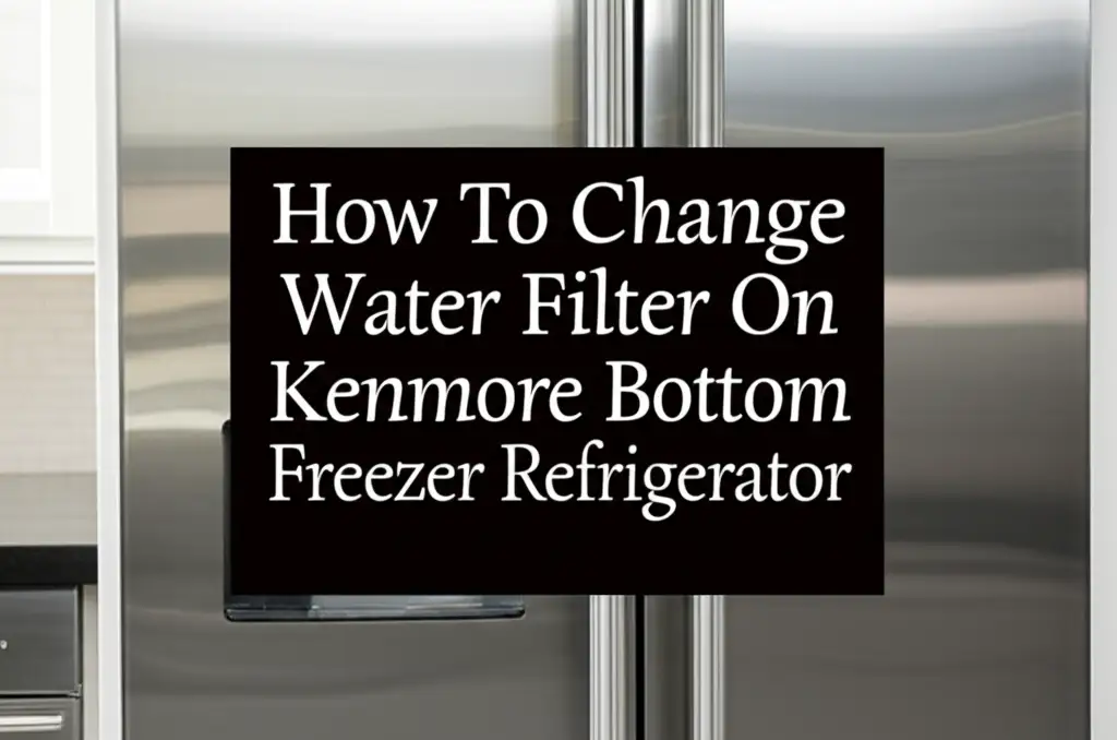 How To Change Water Filter On Kenmore Bottom Freezer Refrigerator