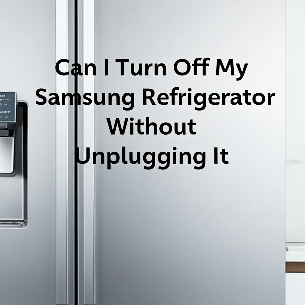 Can I Turn Off My Samsung Refrigerator Without Unplugging It
