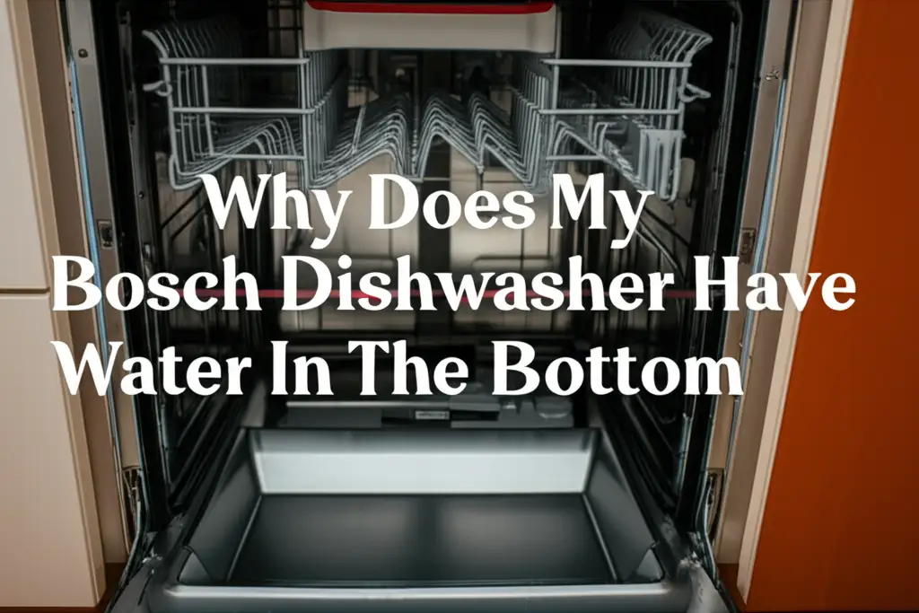 Why Does My Bosch Dishwasher Have Water In The Bottom